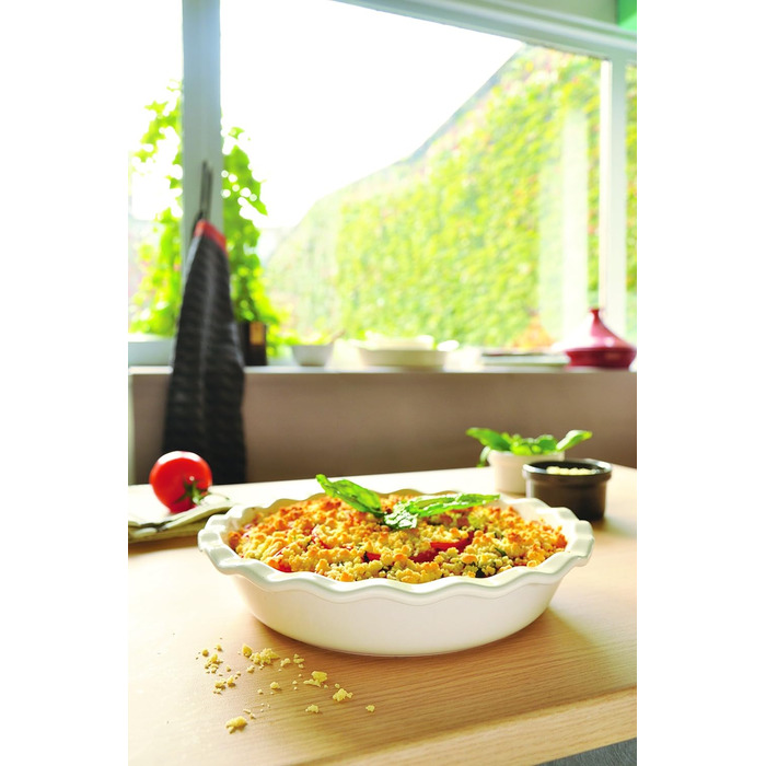 Блюдо для пирога кругле 26 см біле Emile Henry