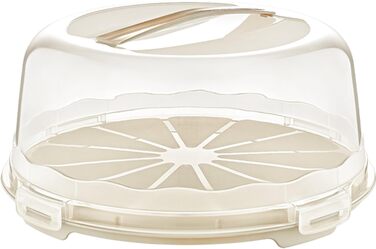 Коробка для транспортировки торта с крышкой, капюшоном и ручкой. Коробка для хранения, контейнер для торта, тарелка для торта, контейнер для торта, коробка для торта, тарелка для торта, начинка для торта, колокольчик для торта - (крем, круглый)