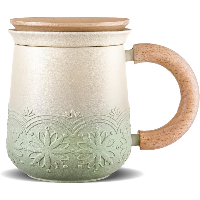 Чашка для чая с крышкой и ситечком 420 мл Zens