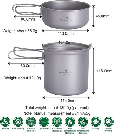 Набір для приготування їжі зі складною ручкою Boundless Voyage