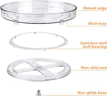 Органайзер для холодильника обертовий, набір 2 предмети, прозорий TUFA