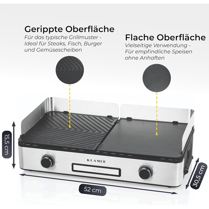 Электрический гриль 2400 Вт Klamer