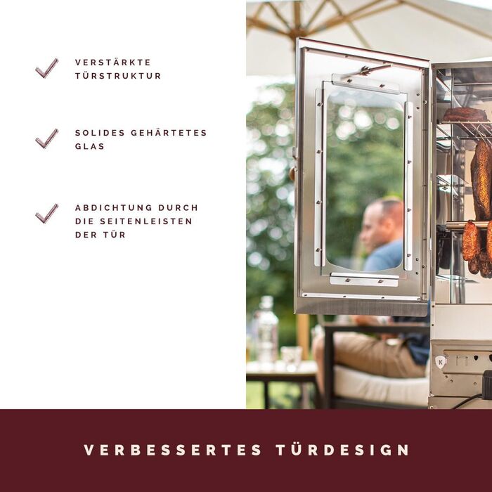 Коптильна шафа на 10 кг м'яса електрична з підставкою 2000 Вт Kaiser Company