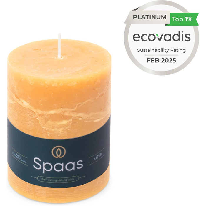 Свічка Spaas Rustic Pillar 80/110 мм 65 шт. - (Пісочна)