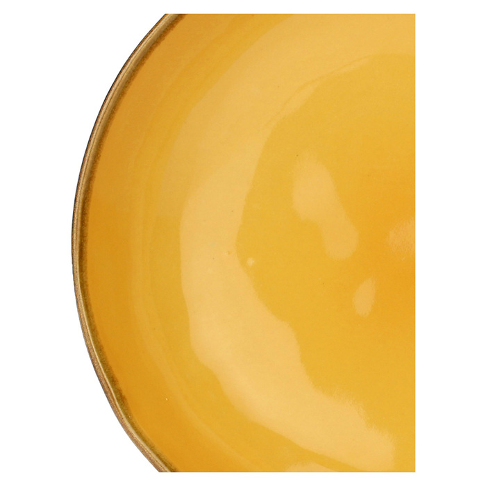 Тарілка супова Rose&Tulpani Milano CONCERTO OCRA, керамограніт, охра, діам. 21 см