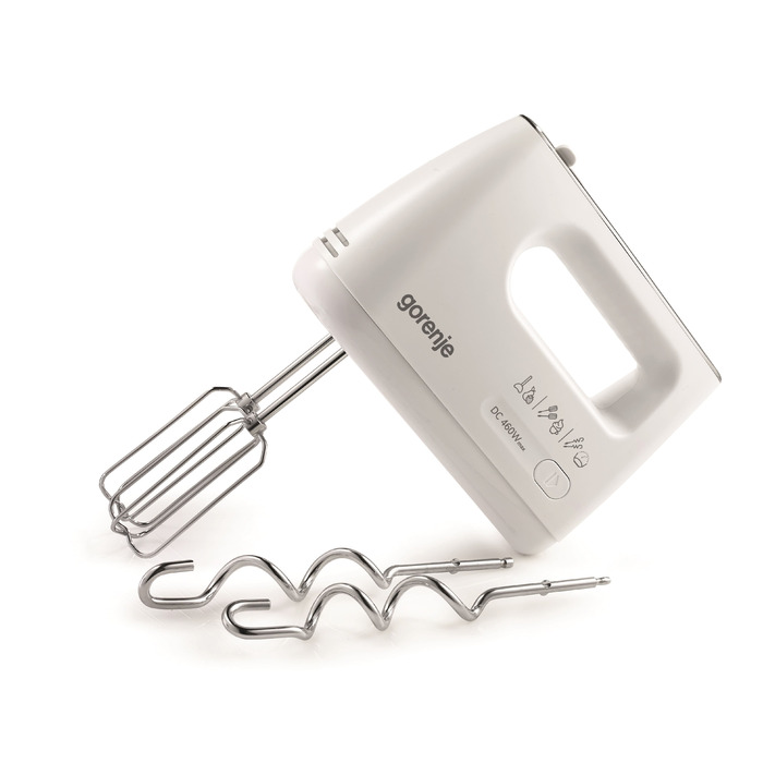 Gorenje Міксер ручний 460Вт, насадки-4, турборежим, білий