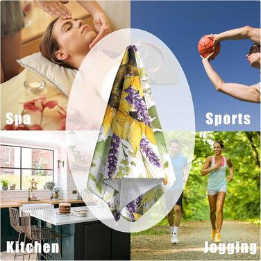 Різдвяні кухонні рушники Kwlegh, рушник для рук, різдвяна ялинка, цукерка-тростина, сніжинка, рушник для пальців, набір з 2 шт. , милий чоловічий банний рушник, високопоглинаючі рушники, 36 x (соняшник, лаванда)