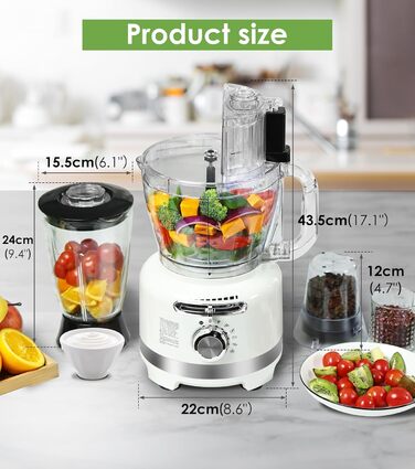 Електричний кухонний комбайн 1000 Вт Homtone