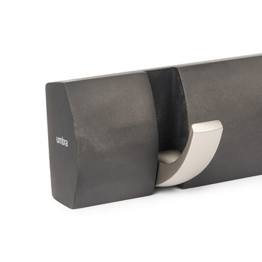 Вешалка настенная горизонтальная flip 3 крючка дерево/никель Umbra