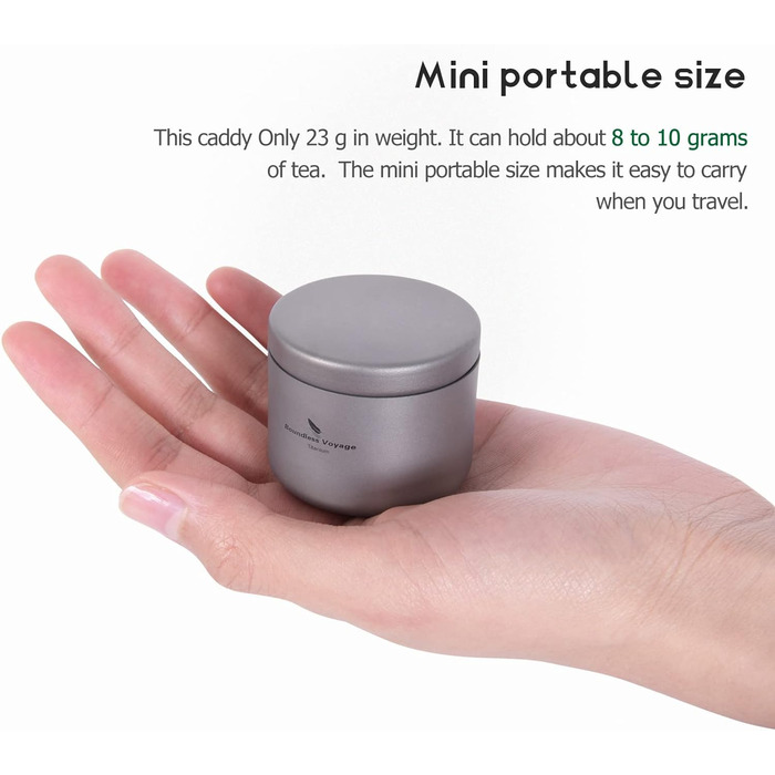 Портативний міні-жерстяний контейнер для зберігання кавового порошку 35 мл. iBasingo