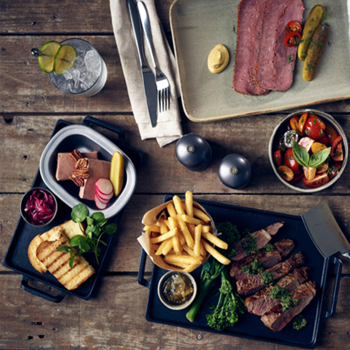 Піднос прямокутний 28 x 20 см, чавунний, GenWare