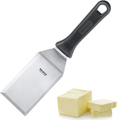 Профессиональных токаря/шпателя для гриля (угловые, жесткие) с перфорированным и закрытым лезвием, нержавеющая сталь/пластик, Master Line, черный/серебристый, 134422E6, 29 см (шлифованная кромка), 2 шт., 2