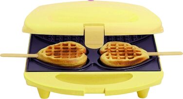 Вафельница для вафель в форме сердца на палочке 780 Вт, желтый Bestron