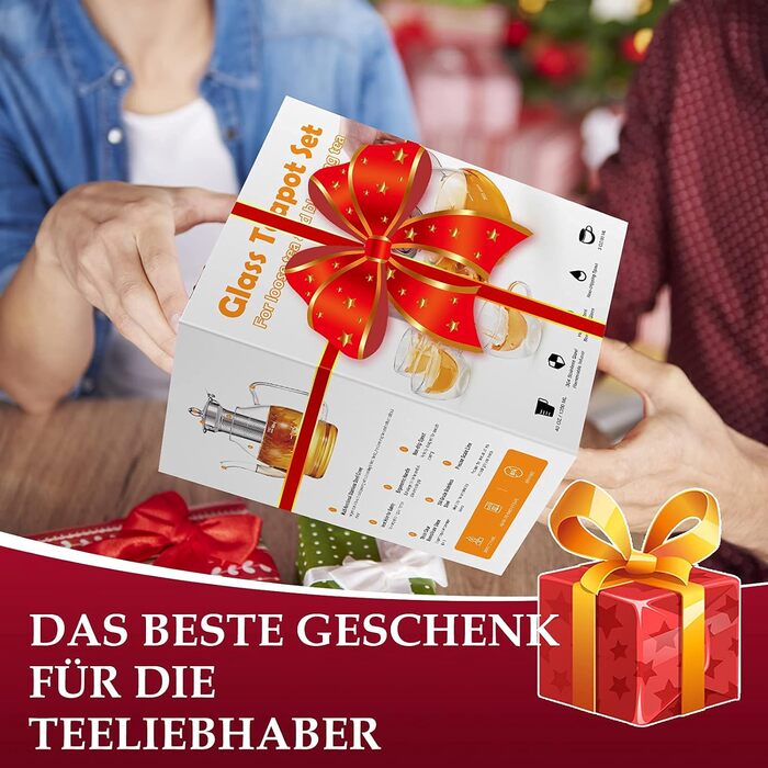 Чайник скляний 1,2 л зі вставкою ситечко MINO ANT