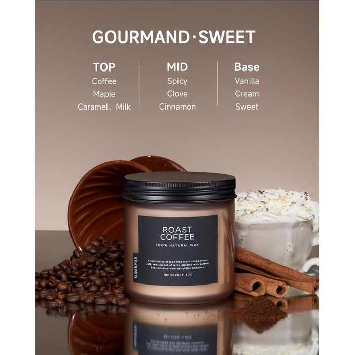 Ароматичні свічки у склянці 330 г, час горіння 70 годин M&SENSE