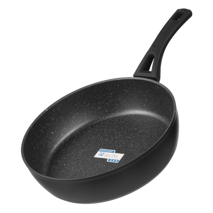 ARDESTO Сковорода для глубокого огня с крышкой Gemini Livorno, 28см, Алюминий, Черный