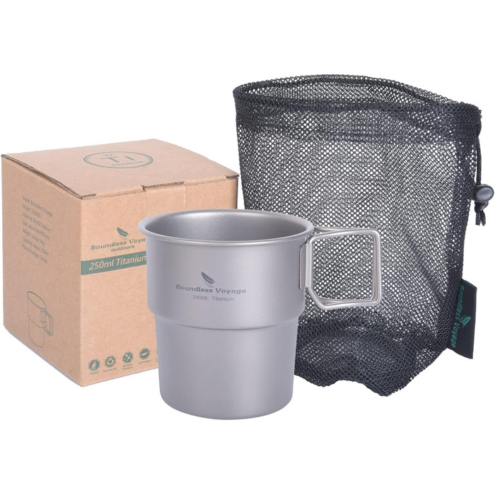 Титановая кофейная кружка для кемпинга 250 мл Boundless Voyage