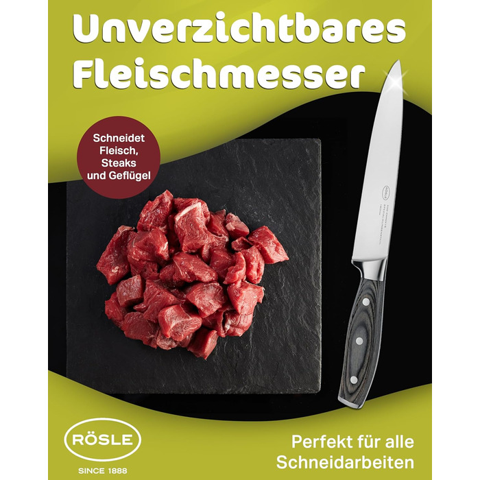 Ніж для м`яса 18 см Wolfgrey Rosle