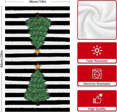 Набор из 4 рождественских кухонных полотенец 45 x 65 см, набор X Ohok