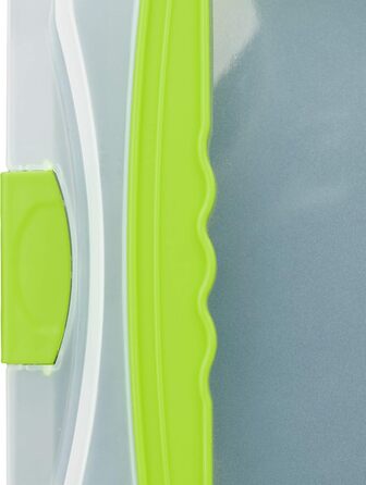 Деко для випікання з кришкою Relaxdays, ящик для транспортування тортів 3-в-1, ШxГ 40,5x32,5 см, високий бортик, прямокутне деко для тортів, (зелене)