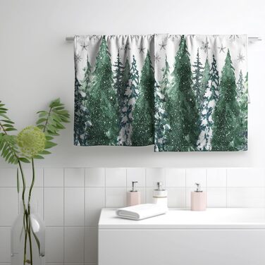 Різдвяні кухонні рушники Kwlegh, рушник для рук, різдвяна ялинка, цукерка-тростина, сніжинка, рушник для пальців, набір з 2 шт. , милий чоловічий банний рушник, високопоглинаючі рушники, 36 x (Різдвяний ліс)