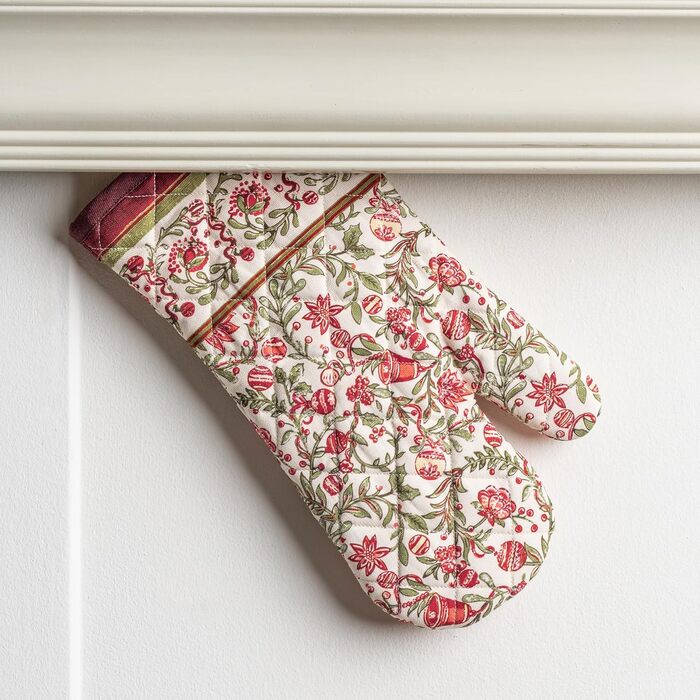 Рукавички для духовки, підставки для каструль Maison d&39 Hermine, 100 бавовна, термостійкі кухонні рукавички, рукавички для духовки (19 x 33 см) та підставки для каструль (20 x 20 см) для приготування їжі, Морзін - Рукавички для духовки (19 x 33 см) та п