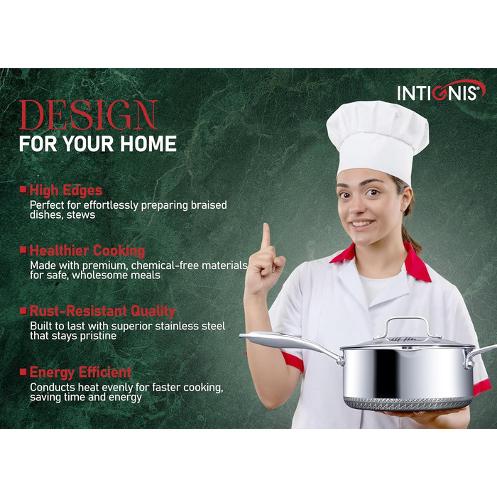 Сотейник 4 л з кришкою, 24 см INTIGNIS