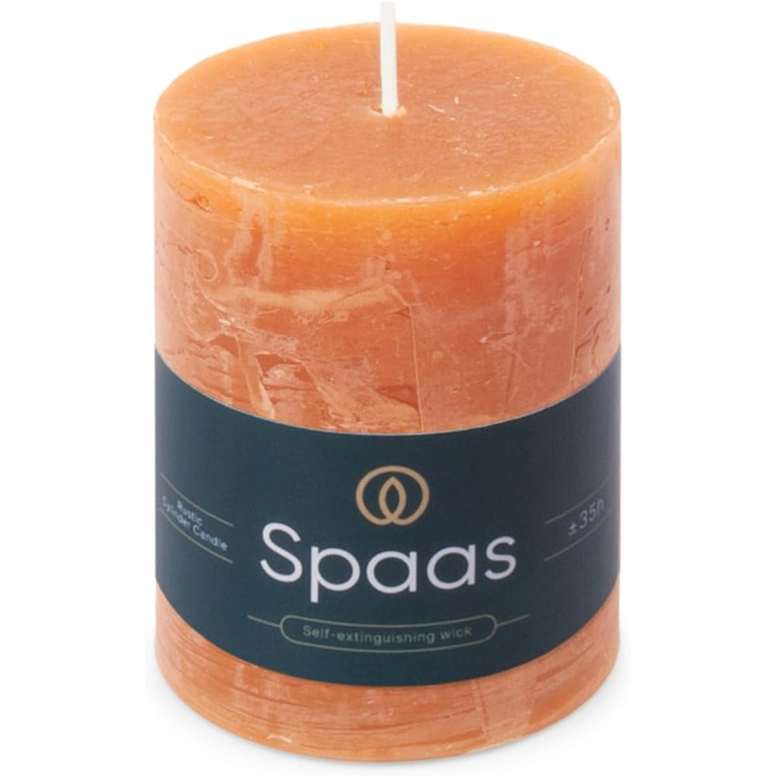 Свічка Spaas Rustic Pillar 70/95 мм 35 шт. - світло-рожева (помаранчева)