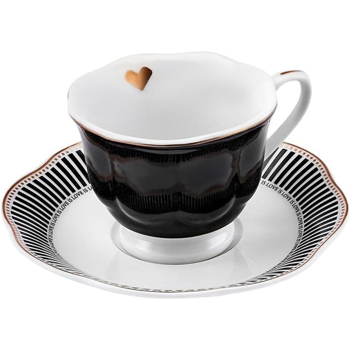 Набір чашок для еспресо з блюдцами на 6 осіб 80 мл, 12 предметів Piraye KARACA