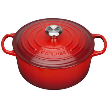 Каструля / жаровня з кришкою 26 см, вишневий Signature Le Creuset