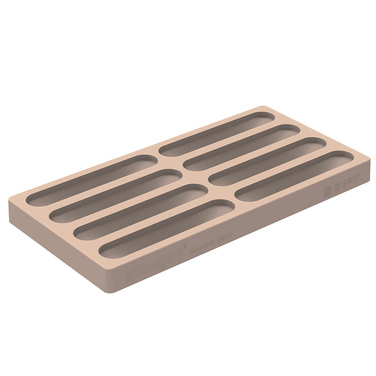 CH028 - KIT BAR VULCANO Набір форм для шоколаду 120x25 h10 мм (29 мл x 8), силік. форма 116,5x23 h15