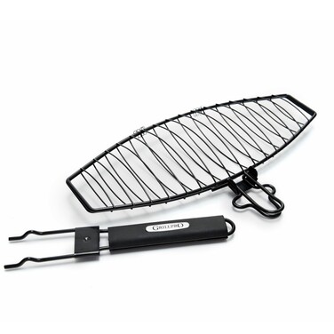 Сетка для рыбы со съемной ручкой Grill Pro