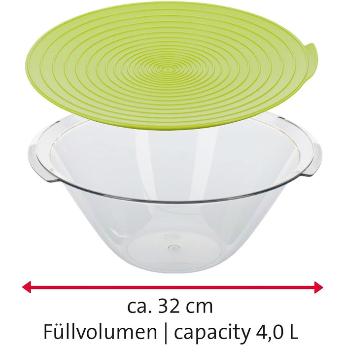 Спиннер для салата 4.4 л, ø 23.5 см, пластик, яблочно-зеленый, 4 шт Westmark