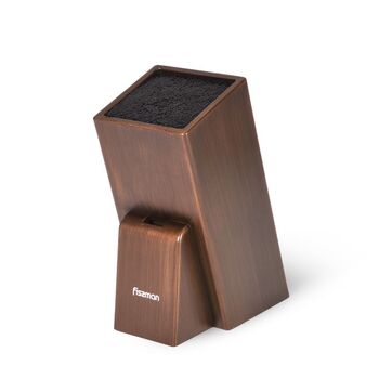 Подставка для кухонных ножей и ножниц Fissman 11x11x26 см Венге (2875)