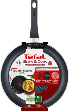 Tefal Сковорода Start&Cook, 26см, алюминий, черный