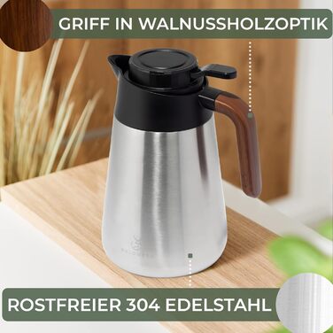 Термос-кавник 1,5 л, нержавіюча сталь WALDWERK