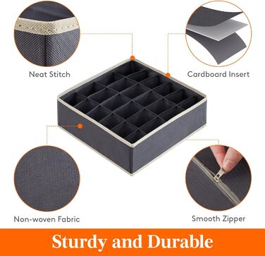 Набір з 2 органайзерів для шкарпеток і спідньої білизни, сірий Lifewit