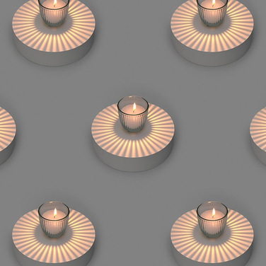 Свічка у свічнику Bougies La Française, біла, 7 х 7 см, 75 г