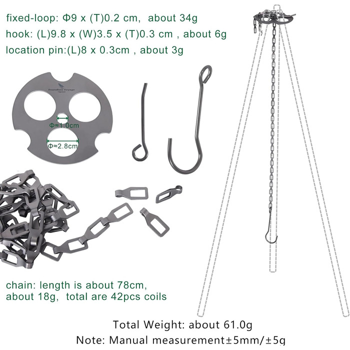 Підвісний ланцюг з гачком Boundless Voyage
