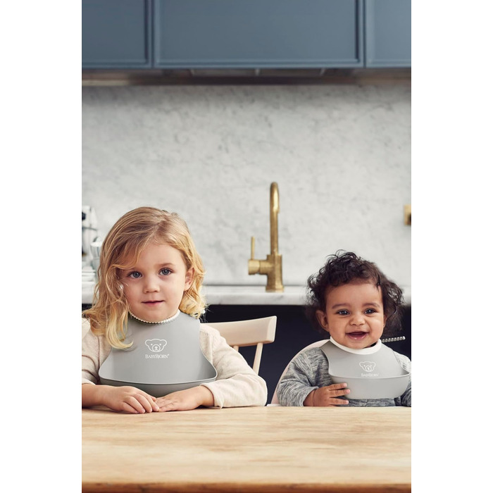 Слюнявчики для дітей 2 предмети, сірий  BabyBjörn