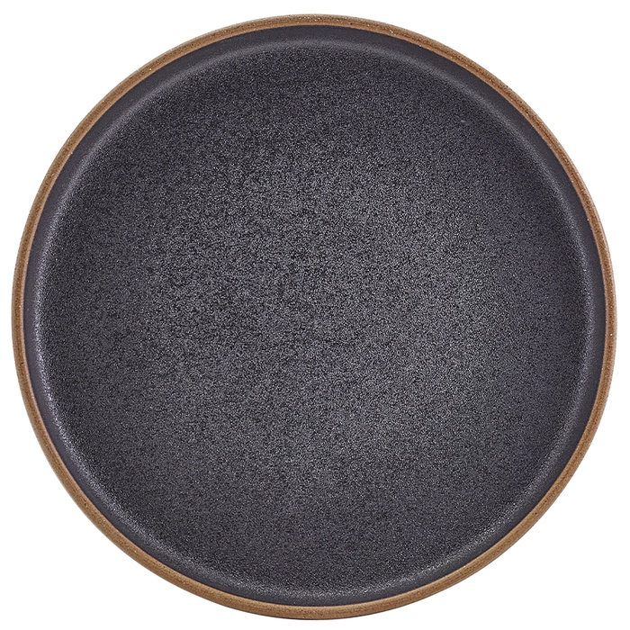 Тарілка презентаційна 20*2.5 см із низьким вертикальним бортом, Kava Black Stoneware, GenWare