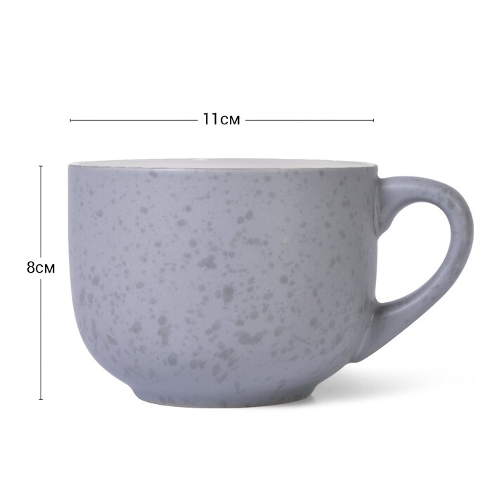 Кружка Fissman 450 мл, цвет серый (6087)