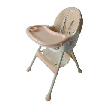 Дитячий стільчик для годування 4 в 1 від 6 місяців з підставкою для ніг бежевий BDW