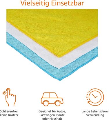 Салфетка для уборки из микрофибры 12 шт 30,5 x 40,6 см Amazon Basics