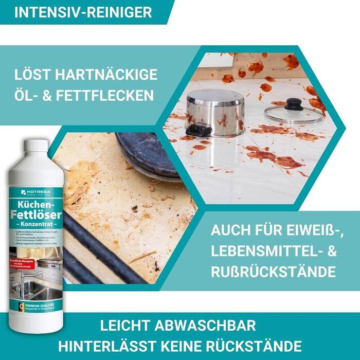 Засіб для миття кухонних меблів з серветкою мікрофібри 1 л HOTREGA