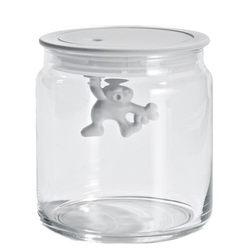 Ємність для зберігання 0,7 л прозора / біла Gianni Alessi