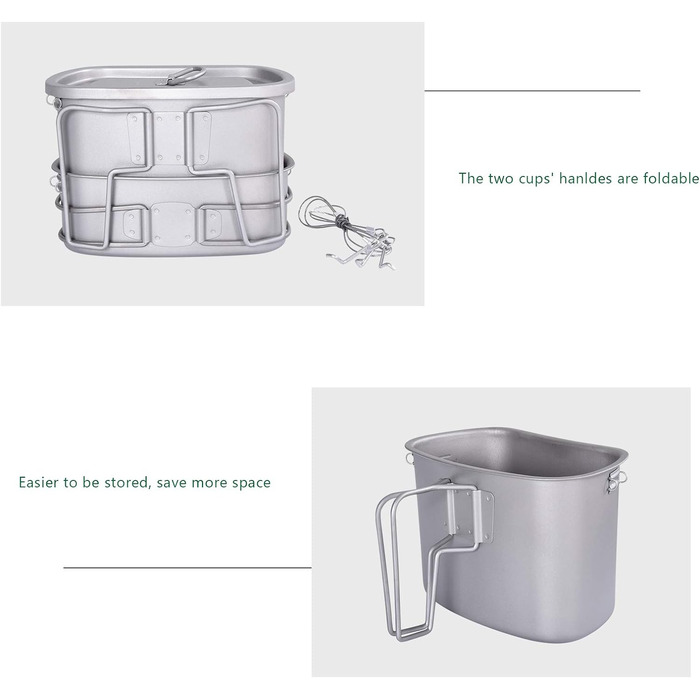 Набір для приготування їжі для виживання з сумкою, титан Boundless Voyage