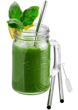 Набір трубочок для коктейлю 18 см, сталеві, 4 предмети Future Gefu