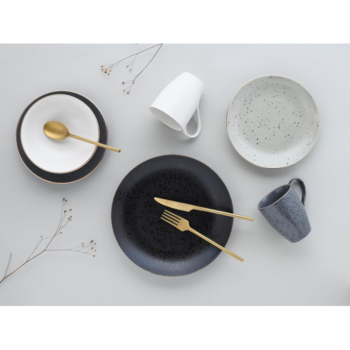 Набір посуду промислової серії з 16 предметів, комбінований набір з керамограніту (Gold Mix, комбінований сервіз із 16 предметів), 22699