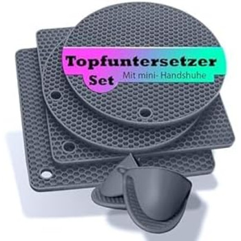 Набір силіконових підставок 6 предметів світло-сірий Pantelej